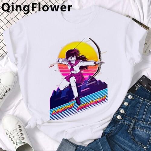 Feudal Demon Inuyasha Sesshoumaru Higurashi Kagome Anime top tees men ulzzang plus size aesthetic grunge clothes ulzzang