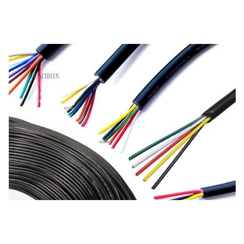 Wire Soft silicone cable 2 core 3 core 4 core 5 core 6 core 8 core 0.2mm 0.3mm 0.5mm 0.75mm 1.0mm1.5mm heat resistant 180