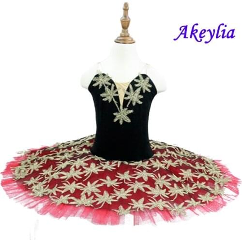 Red Sequin Ballerina Dress Women Children Swan Lake Costume Ballet Tutu Dress For Girls Adult Party Performance Dancewear