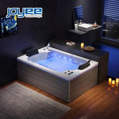 JOYEE bathroom massage spa tubs big luxury waterfall jacuzzi function indoor double whirlpool bathtub for 2 3 person