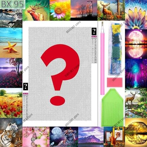 1Pack Mystery Box Pack Surprise Gift 1000000+ Different Diamond Painting Sets Random 1pcs Diamond Mosaic Cross Stitch Kits