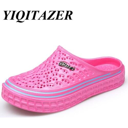 YIQITAZER 2018 New Summer Slippers Womens Shoes,Slip on Light Casual Beach Water Slippers Shoes Women Shoes Pink Blue