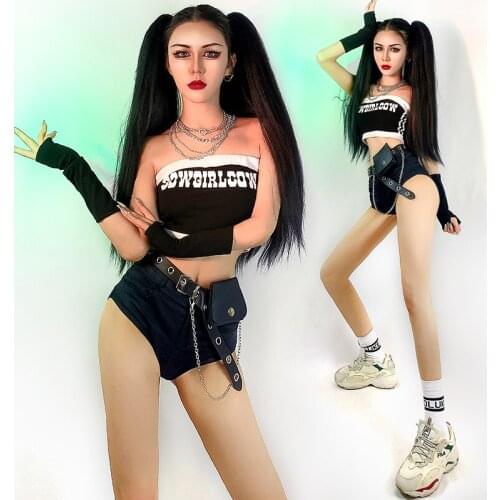 Adult Nightclub Jazz Dancing Performance Clothing Women Sexy Gogo Pole Dance Costume Rave Outfit DJ Dancer Stage Wear YS1973