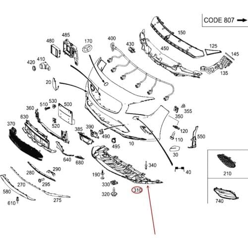 Front bumper lower guard Water tank baffle Class A W176 A180mer ced es-be nz2013-2014 Water tank lower guard Front bumper trim