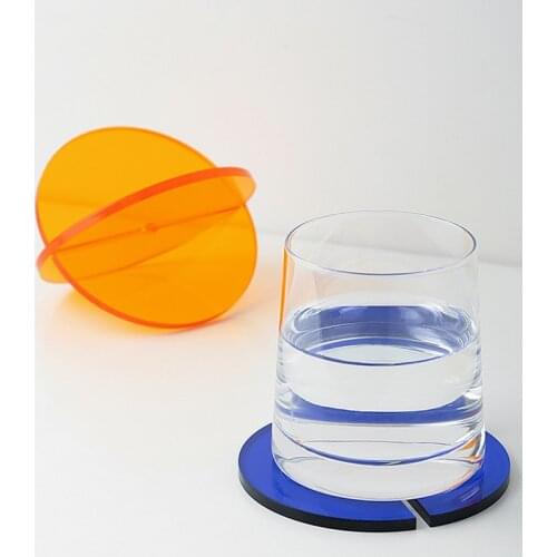 Coasters for Drinks Acrylic Cup Holder Coasters Coffee Mug Place Mats Prevent Furniture from Dirty and Scratched Home Decor