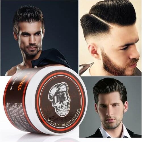 Professional Hair Wax Pomade Hair Pomade Styling Wax Skeleton Cream Slicked Oil Mud Hair Wax Men Cream Hair Styling Gel 120g