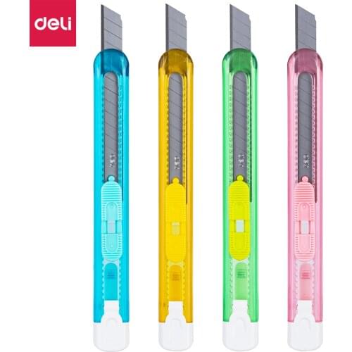 Deli Cutter 4PCS Pack Box Paper Cutter Stationery School supplies Utility Art Craft Cutting Knife Cutter E2054