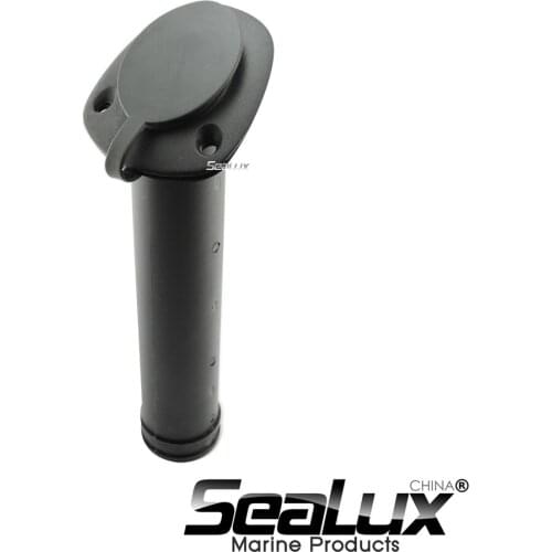 Sealux Black Nylon Flush mount Rod holder Fish rod with cap UV Stabilized Material for Marine Boat Yacht Fishing