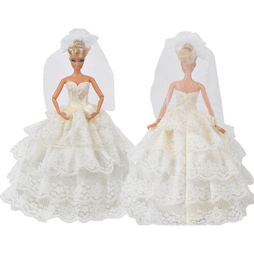 For 29 Cm Doll Dress Doll Clothes Princess Deluxe Wedding Marriage Gift Dress Fantasy Bride Accessories Toys For Doll