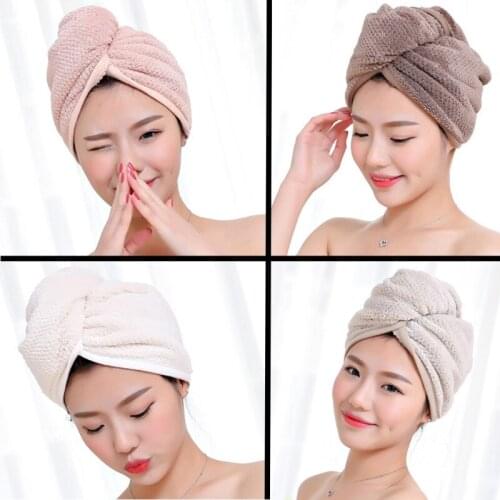 High Quality Quick Magic Dryer Microfiber Hair Fast Drying Towel Wrap Turban Bath Hat Cap AUG-15A