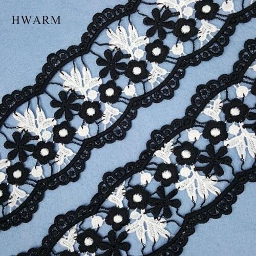 High Quality Multi Color Water Soluble Embroidery 3D Fabric Lace Mesh Computer Wedding Skirt Women Dress Sewing Trim Accessories