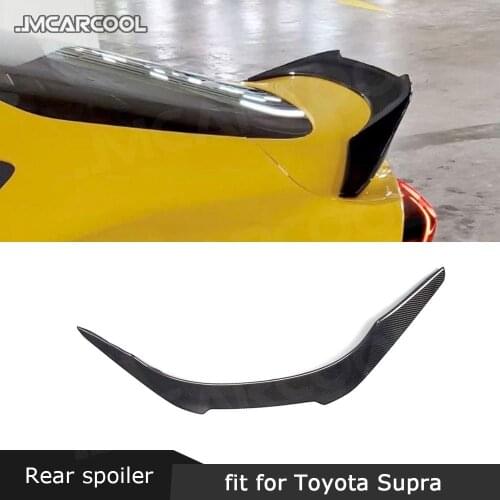 Carbon Fiber/FRP Unpainted Black Material Rear trunk lip Spoiler Racing Wings for Toyota Supra 2019 2020 Car Styling