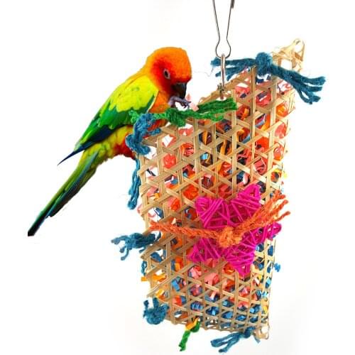 Bird Chew Toy Funny Bite-resistant Training Parrot Chew Toy Cage Hanging Toy Bird Interactive Toy
