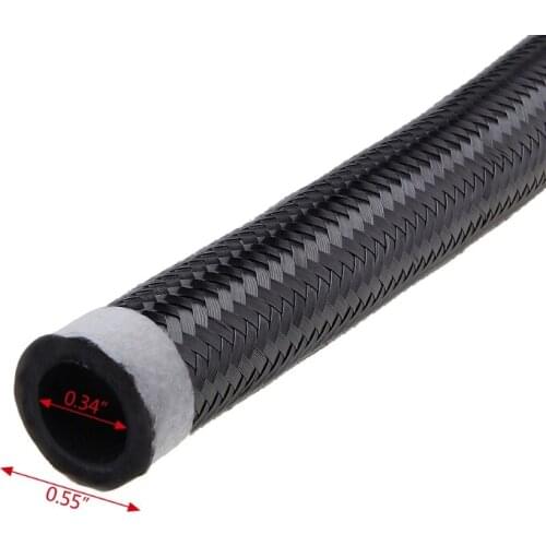 1M Nylon Steel Braided Brake Gas Oil Fuel Line Hose AN4 AN6 AN8 AN10 2018 NEW R2LC