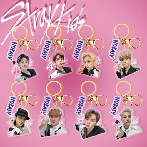 1pcs Kpop Stray Kids Keychain New Album《NOEASY》Acrylic Key Chain Pendant for Fans Gift NO EASY StrayKids