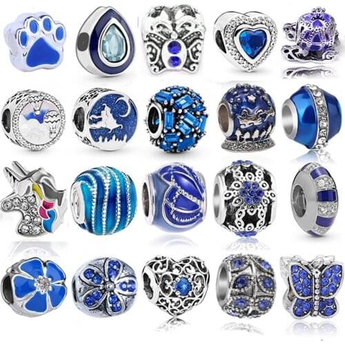 2Pcs/lot Purple Charm String Beads, Used For Brand Bracelet Jewelry Gifts Make, DIY Men And Women Fine Bracelet Jewelry Gifts