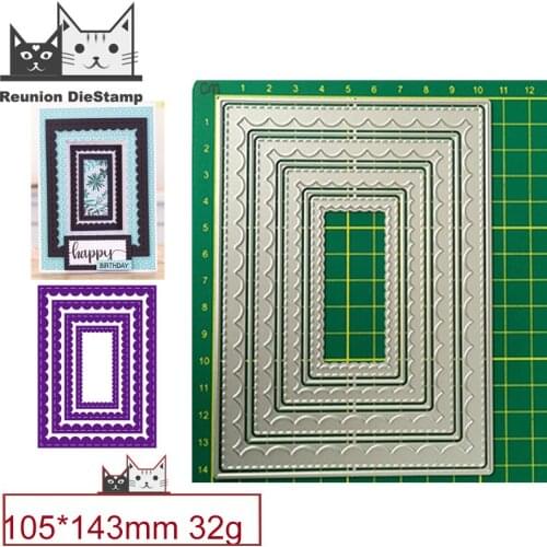 2020 New Metal Dies Rectangle Border Frame Metal Cutting Dies DIY Scrapbooking Steel Craft Die Cut Embossing Paper Cards