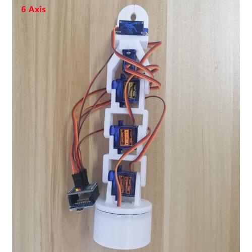Robot arm 6 axis kit Robotic acrylic mechanical arm manipulator claw micro servo SG90 arduino development learner DIY parts
