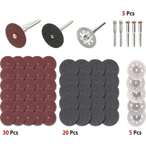 60pcs/26pcs Metal Cutting Disc for Dremel Grinder Rotary Tool Circular Saw Blade Saw Blade Silver Cutting Discs 2X Connecting