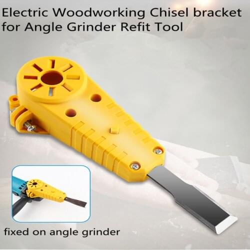 Electric Woodworking Chisel power Carving Chisel adapter for Angle Grinder Refit Tool