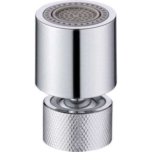 55/64 Inch 27UNS Female Thread Knurling Swivel 2 Sprayer 2-Flow Kitchen Faucet Aerator 360 Degree Swivel Sink Faucets Aerator