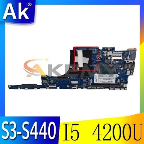 Akemy VIUS5 LA-9761P Is Suitable For Lenovo Thinkpad S3-S440 V4400U Laptop Motherboard CPU I5 4200U 100% Test Work