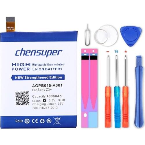 Chensuper 4000mAh AGPB015-A001 Battery for Sony Xperia Z3+ Z4 Z3 Neo SO-03G C5 Ultra Dual E5506 E5553 E5533 E5563 Z3 Plus E6553