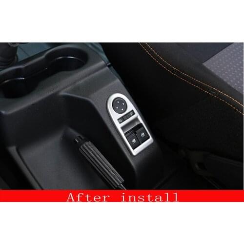 Car ABS Matte Silver Window Lift Button Frame Trim For LADA NIVA Auto Accessories