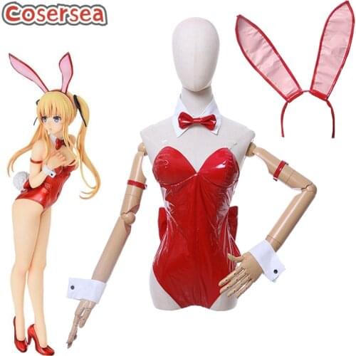Cosersea Saenai Heroine no Sodatekata Eriri Spencer Sawamura Cosplay Costume Red Bunny Girl Bunnysuit Women Swimsuit Jumpsuit