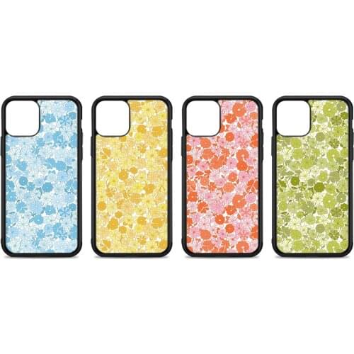 Floral Phone Case for iPhone 12 mini 11 pro XS Max X XR 6 7 8 plus SE2020 High quality silicon and Hard plastic cover
