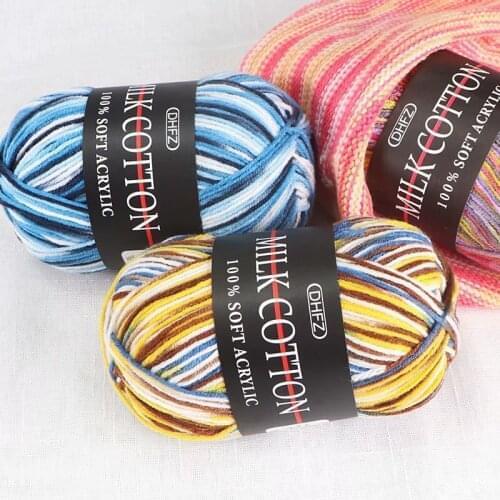 Baby Milk Knit Blanket Sweater Cotton Crochet Knitting Wool Yarn Warm Chunky Yarn Children Hand Knitted Yarn