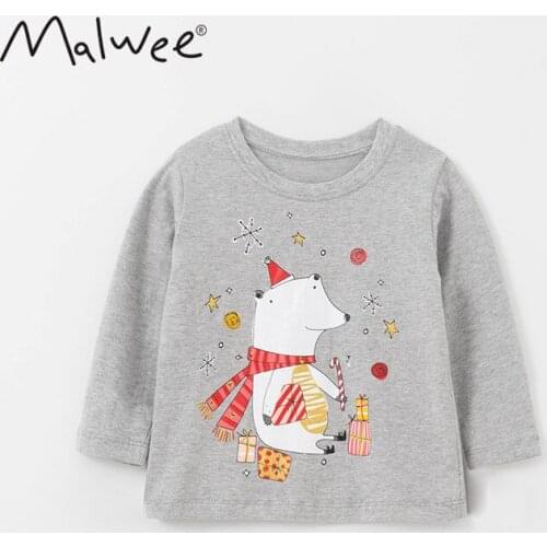 2-8 Y Baby Boys Tshirt Child Clothes Autumn Cotton Long Sleeve Tops for Boy Casual Cartoon Print Kids Tshirts 2020 New Arrival