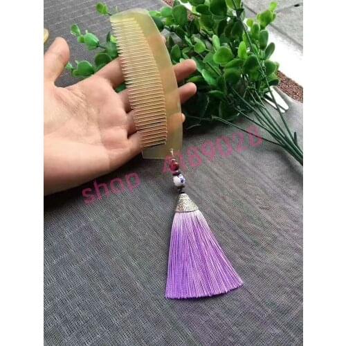 Natural sheep horn comb, handicraft ornaments