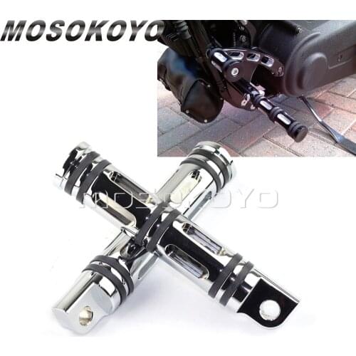 Chrome Male Mount Motorcycle CNC Aluminum Foot Pegs Footrest Footpegs For Harley Sportster 48/72 Touring Dyna Wide Glide Fat Bob