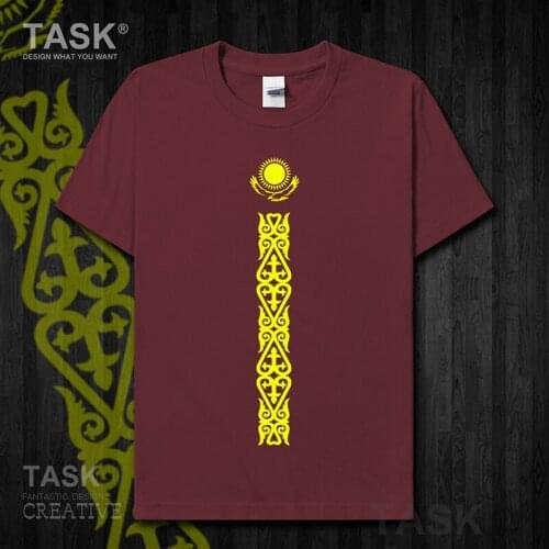 Kazakhstan KAM Kazakh short-sleeved T-shirt male KAZAKH Dongbula Special ethnic half-sleeved Kazakhstan clothes summer casual 18