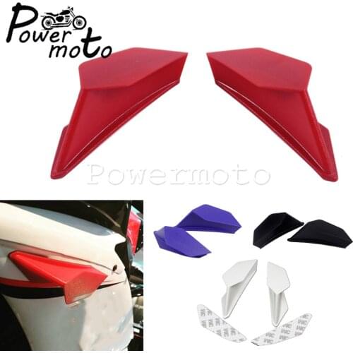2pcs Motorcycle Front Fairing Aerodynamic Winglets w/Sticker for BMW Honda Yamaha YZF R6 Kawasaki Nmax Scooter Dynamic Wing Kit