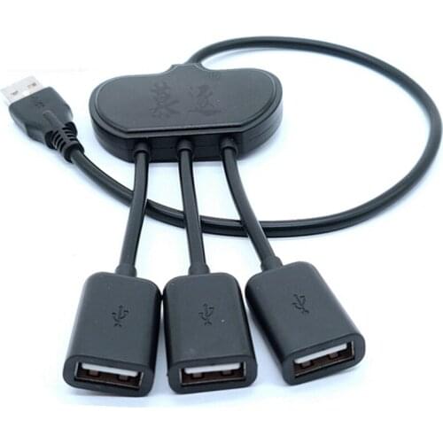 Hot Selling New USB 2.0 Hi-Speed 3-Port Splitter Hub Adapter For PC Computer Notebook Drop