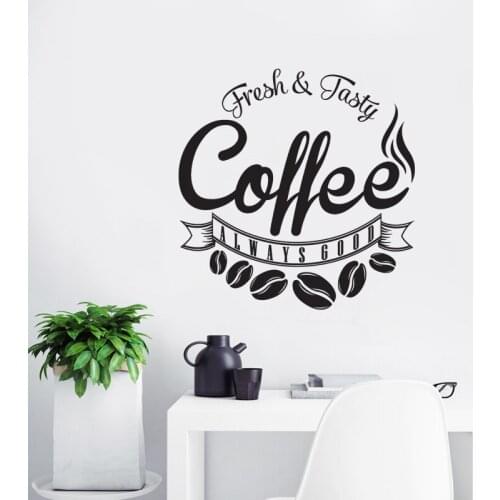 Coffee Shop Sticker Milk tea Decal Cafe Cup Poster Vinyl Art Wall Decor Mural Decoration Break Bread Coffee Glass Decals