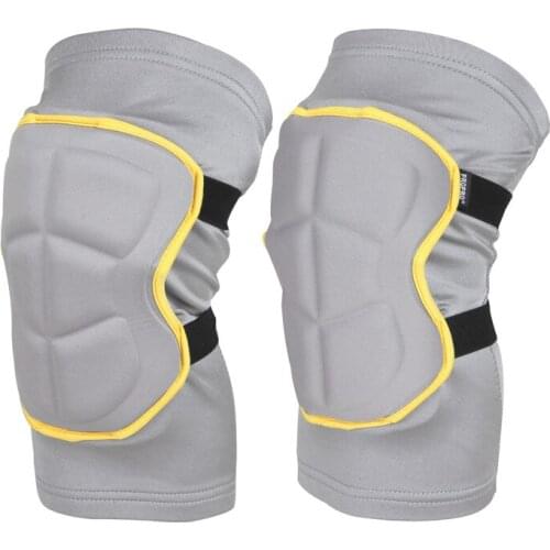 Grey/Black Multi-layer Thickened Lycra Sponge Ski Skating skateboard Roller Knee Pads With Retractable Design To Prevent Sliding