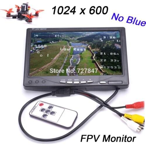 Newest 7 inch LCD TFT FPV 1024 x 600 Monitor Screen Remote control FPV Monitor Photography Sunhood for Ground Station