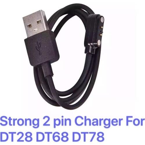Newest universal strong Magnetic 2pin 4mm charger Charging wire data Cable for DT28 DT78 DT68 Smart watch smart band clock hour
