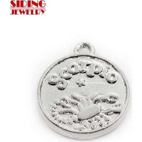 New Arrival 20pcs/lot Signs Of The Zodiac Scorpio Dangle Charms Hanging Charm DIY Bangles/Bracelets Necklace Pendant Jewelery