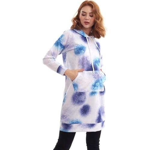 Extra Long Hoodie Plain Hooded Elegant Sweatshirt Poleron Mujer 2021 Pockets Batik Tunic Woman Hoodies Dress Women Casual Wear