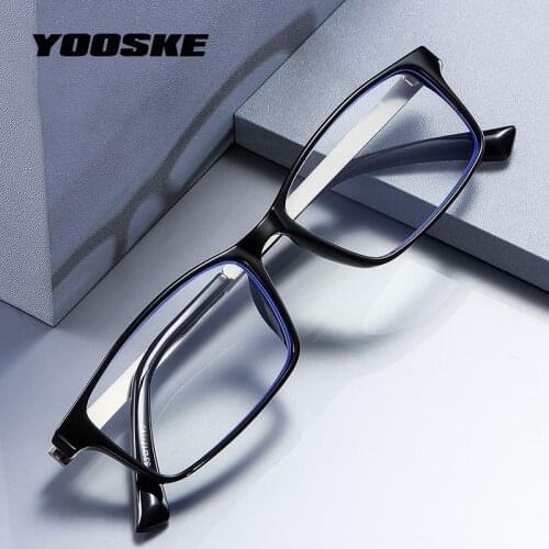 YOOSKE Blue Light Blocking Reading Glasses Women Men Anti Fatigue Presbyopic Prescription Eyeglasses Lenses Diopter +1.0 +4.0