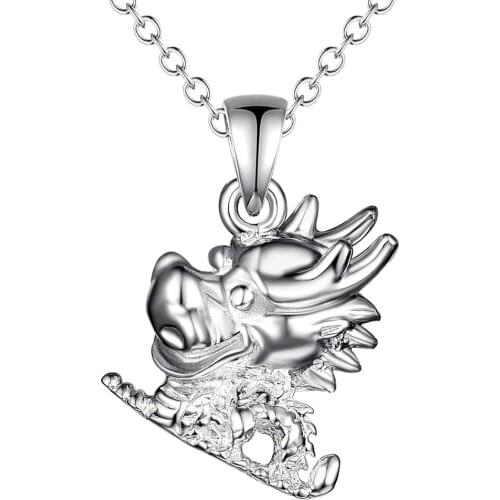 Wholesale Charm Silver Color Pendants For Women Fashion Jewelry Necklace Lady Fashion Jewelry Pendant Little Monsters AN011