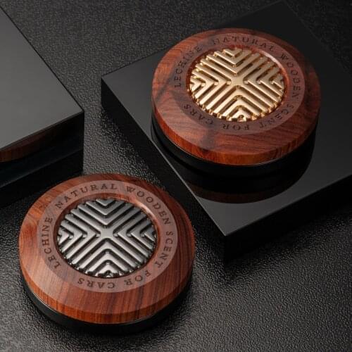 Simple Design Car Perfume Vintage Car Air freshener Wood+Metal Luxury Good Smell Car Ornament Fragrance
