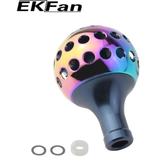EKFan Colorful Fishing Handle Knob Dia 29mm/39mm All Metal Spinning Wheel Handle Knobs for Bait Casting Spining Reel Accessory