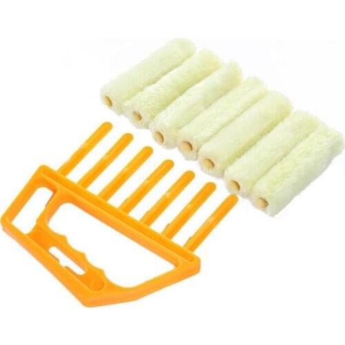 Useful Microfiber Window Cleaning Brush Air Conditioner Duster Cleaner with Washable Venetian Blind Brush LX7976