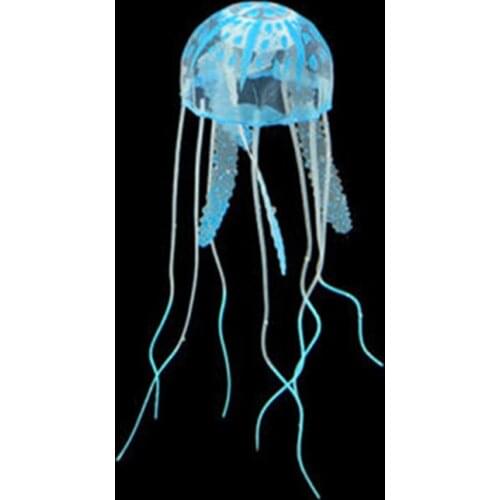 1pc Silicone Artificial Night Luminous Jellyfish Fish Tank Aquarium Ornament Underwater Jellyfish Decoration Pet Supplies
