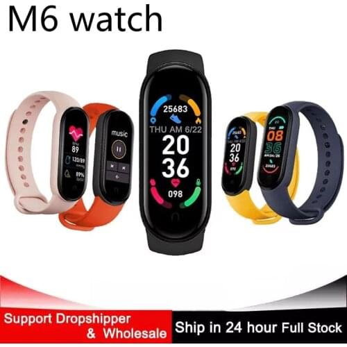 M6 Smart Band Watches Women Mens Watch Blood Pressure Monitor Sports Fitness Bracelet Smartwatch For Apple Xiaomi Android Hot